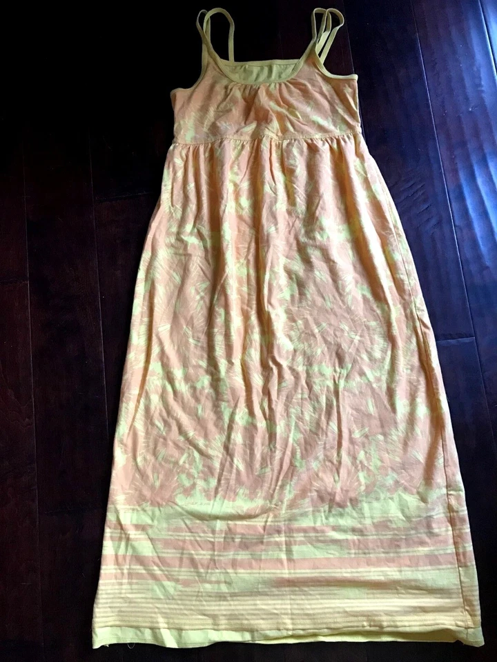 MOSSIMO SUPPLY CO Summer Beach Party Yellow Maxi Sun Dress Youth Size L Large - Image 3 of 4