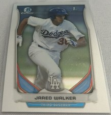 2014 Bowman Chrome Draft Baseball Jared Walker Los Angeles Dodgers 1st Bowman