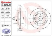 2X Brembo 08.D575.11 Bremsscheibe FüR Ford