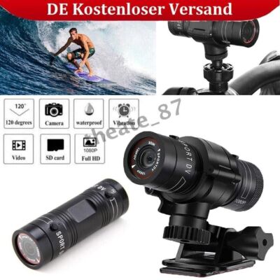 Sport DV Kamera Full HD 1080P Mini F9 Fahrrad Motorrad Helm Action DVR Video Cam