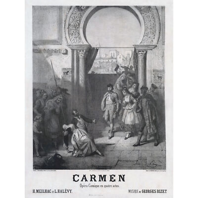 Leray Premiere Georges Bizets Carmen Werbung XL Wandbild Leinwandbild