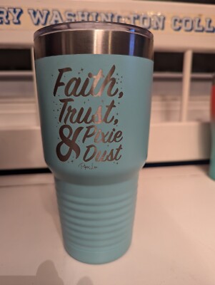 30 Oz Piper Lou Tumbler ''Faith Trust & Pixie Dust'' Peter Pan
