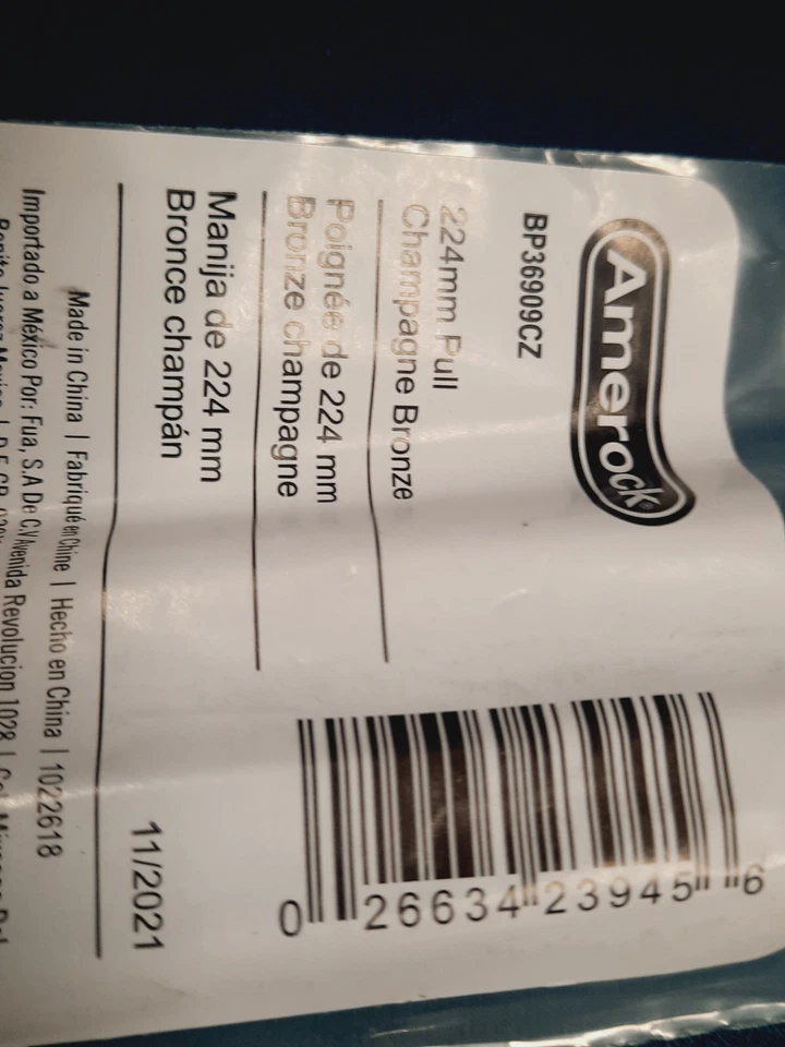 Amerock 224 мм BP36909CZ Pull Champagne Bronze ЛОТ ИЗ 3 *ЧИТАЙТЕ* - Изображение 3 из 4