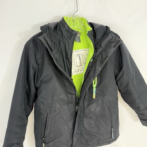 Champion Kids Black & Lime Green 3 In 1 Puff Jacket Size Small (6-7) - Picture 4 of 24