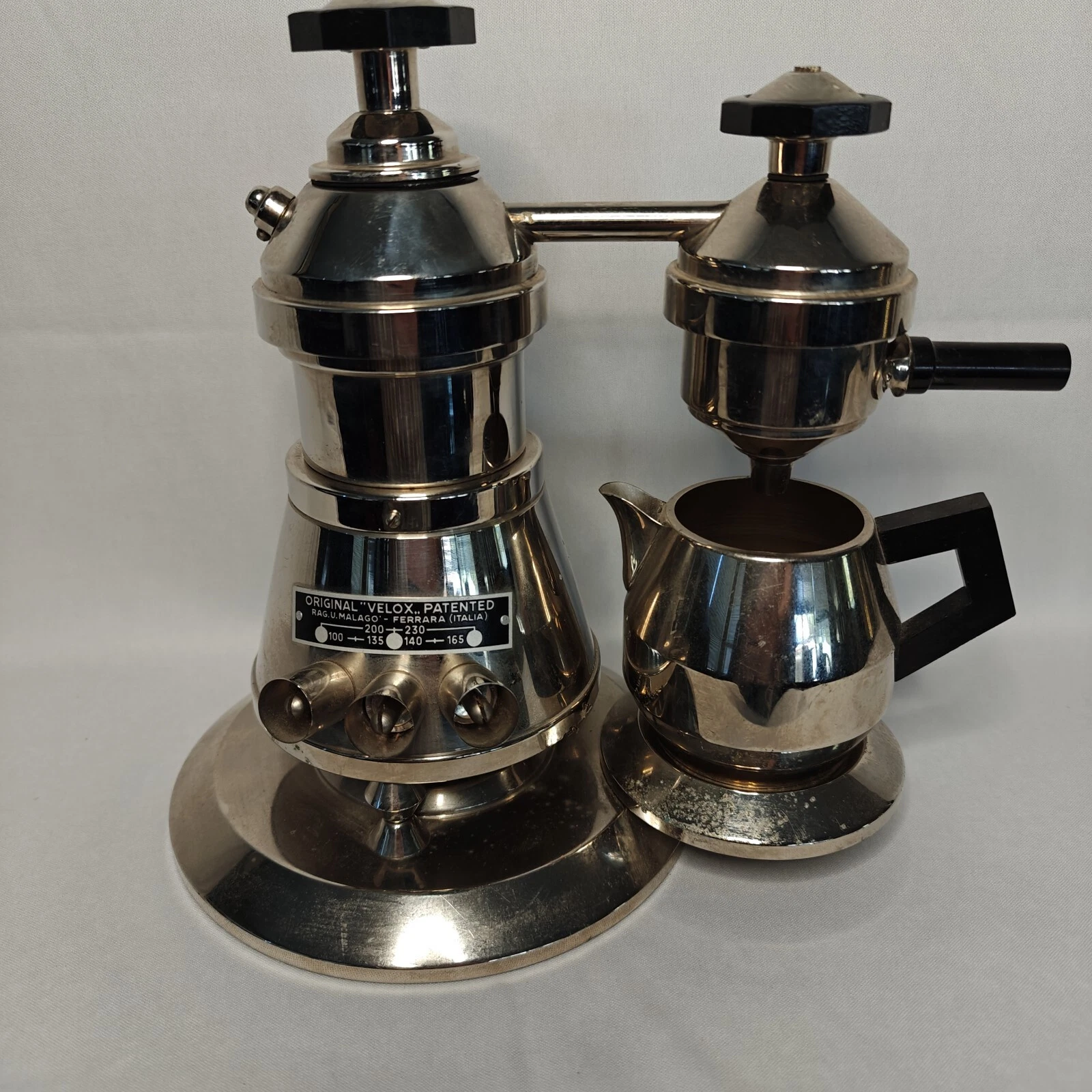 Vintage 1920's Original Velox Espresso Maker w/Black Handles
Opens in a new window or tab