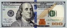 $100 banknotes nice serial end with star *