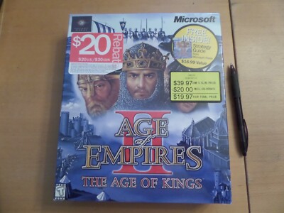 Age of Empires 2 II : Age of Kings - PCCD New - SEALED Big Box + Guide