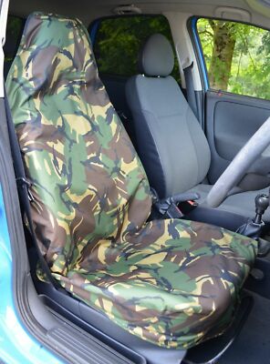 Shield Autocare © 2+1HDSC-CAMGREEN Heavy Duty Waterproof Green Camo Camouflage Van Seat Covers_CE695