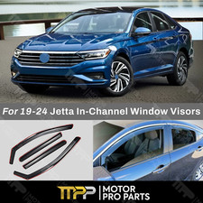 In-channel Window Visors Rain Shade Guard Deflectors Fits Volkswagen Jetta 19-24