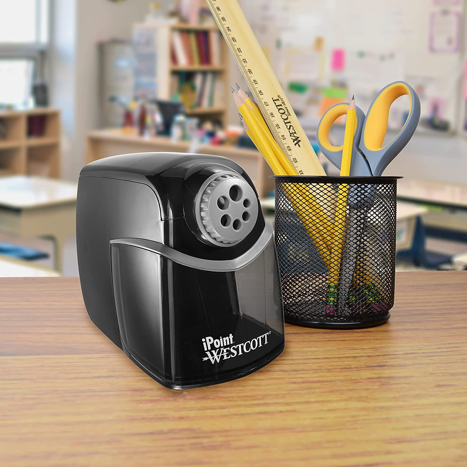 Westcott Ipoint Heavy Duty Electric School Sharpener (16681) 8.25" X 7.75" X 5.7