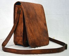 Leather Vintage Messenger Shoulder Bag Men Satchel S Laptop School Briefcase New