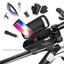 WILD MAN Waterproof Bicycle Bag MTB Bike Phone Holder Touch Front Top Tube Pouch
