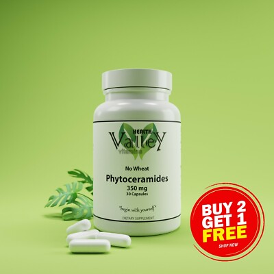 Phytoceramides No Wheat 350 mg, ANTI-AGING, Wrinkle Remover, Young skin