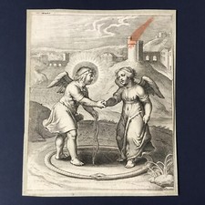 Otto Van Veen 1615 Engel Embleme der Liebe Kupferstich 17thC Santino