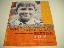 ERIC CLAPTON the new album is REPTILE original 2001 Promo Poster Ad