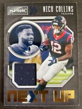 2021 Panini Playbook Next Up Jersey Nico Collins #NXT-NCO Patch RC Relic Rookie