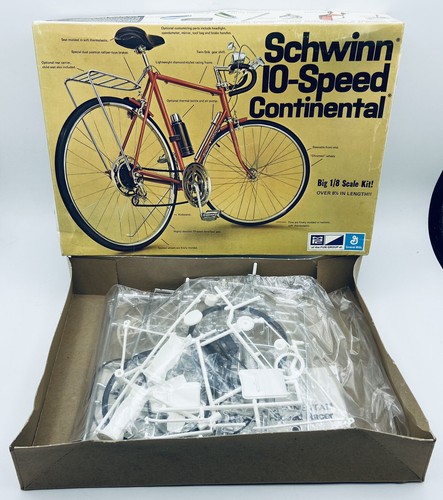 MPC 1:8 Schwinn 10-Speed Continental Vintage Model Kit #1-1480 Org Issue 1972 - Picture 4 of 5