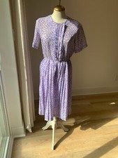 puple vintage polyester dress