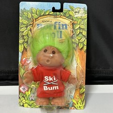 Norfin Thomas Dam Adopt A Troll Doll 1986 Ski Bum Green Hair in Package The Gang
