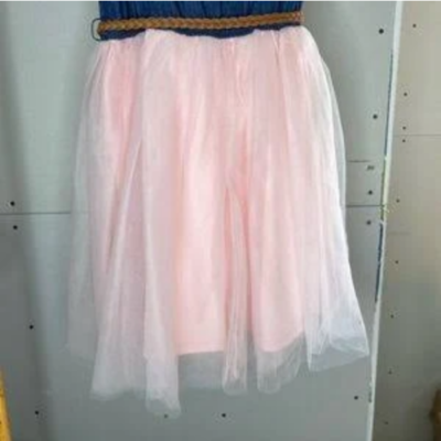 zunie denim and tulle dress Zunie | Dresses | Denim And Floral Dress With Rose Gold Belt