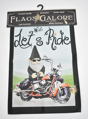 Flags Galore Outdoor Garden Flag 12-1/2'' x 18'' Decorative Let's Ride Motorcycle