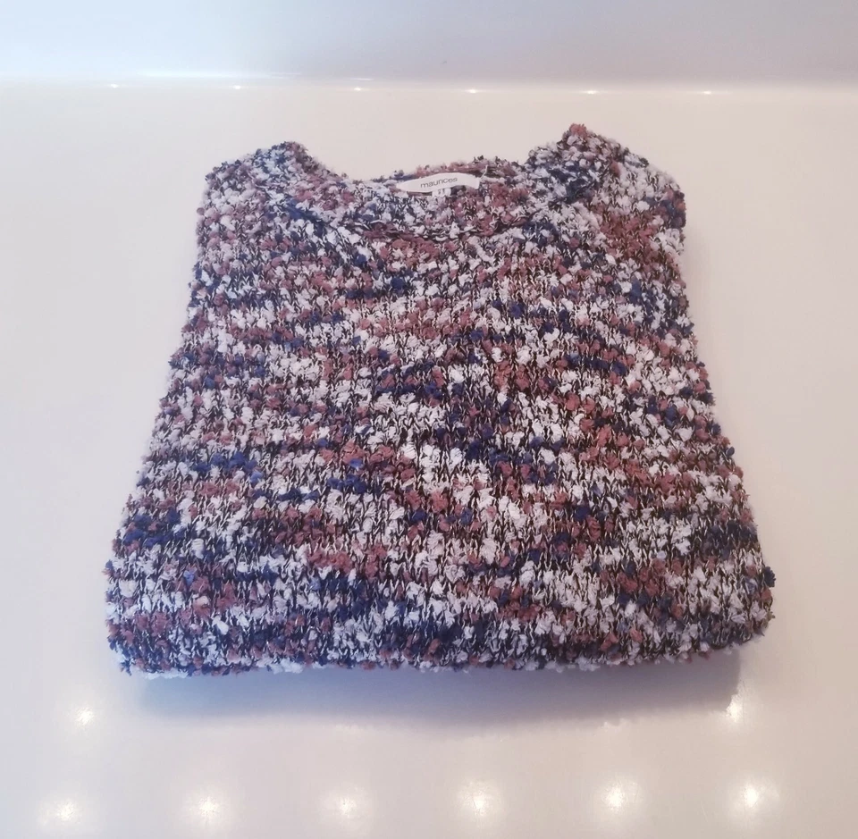 Suéter Maurices 0x Grueso Tejido Dorado Metálico Tan Lindo  Foto 3 de 4