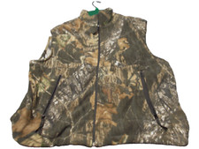 CABELA'S Full Zip Camouflage Fleece Collared Hunting Vest with Pockets