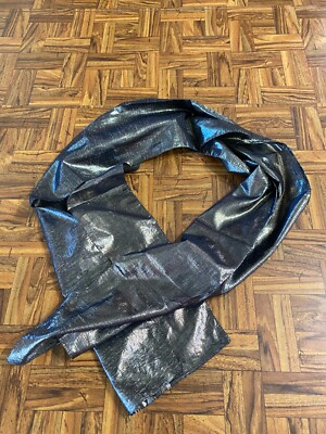 Vintage Solid Metallic Lurex Scarf Shimmer Made Italy Expressly for Dillard's