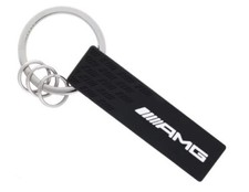 Mercedes-Benz AMG Schl&uuml;sselanh&auml;nger schwarz / wei&szlig;, Kunststoff / Edelstahl