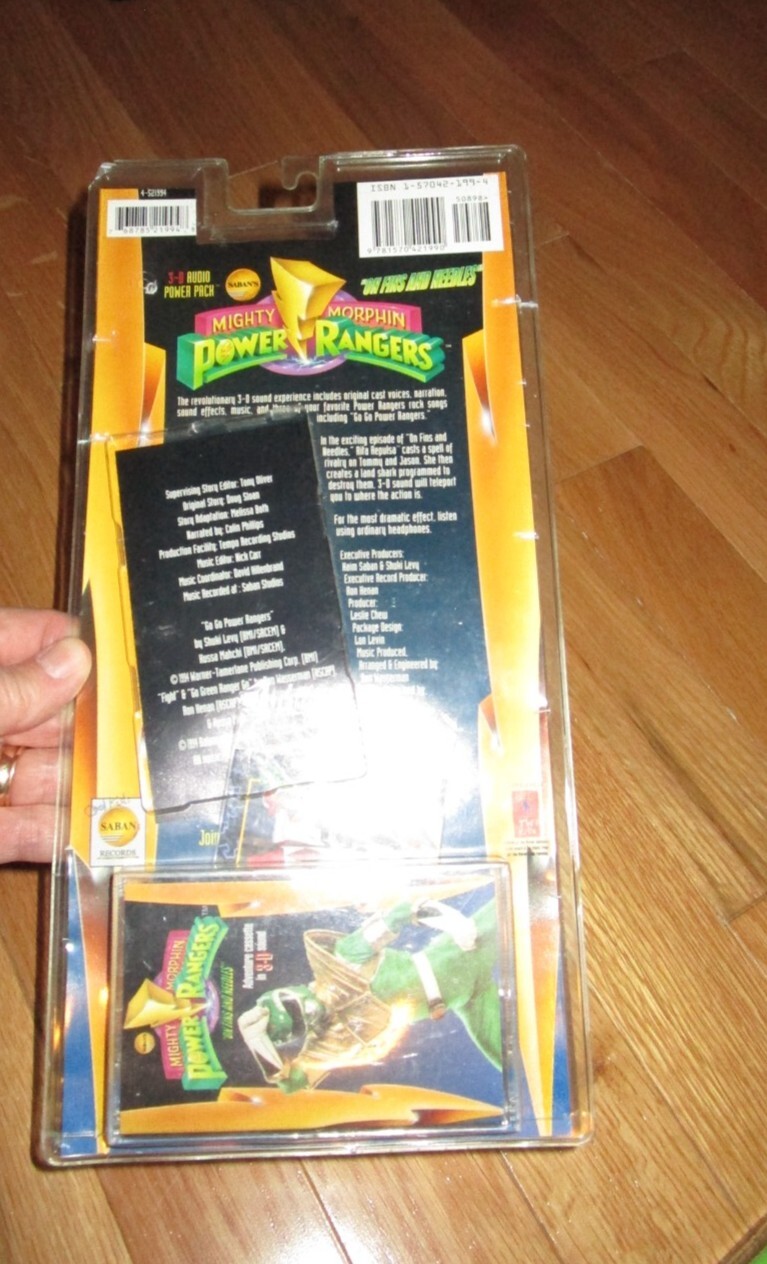 VNTG TOMMY Mighty Morphin Power Rangers GREEN RANGER WATCH CASSETTE ...