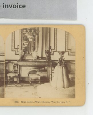 Blue Room White House Washington DC USA Kilburn Stereoview