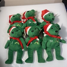 Set of 6 Santa Baseball Salvino Bamm Beano's Plush Bears McGwire Griffey Ripken