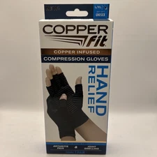 Copper Fit CFHRLXL111318 Hand Relief Compression Gloves - Large/Extra Large