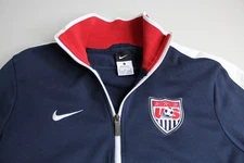 Mens M Medium USA Nike USA US Soccer Full Zip Up Jacket Olympics Team Blue