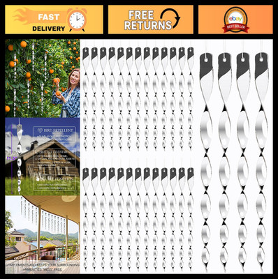 30 Pack Bird Deterrents - Reflective Scare Rods for Garden, Repel Woodpeckers, P