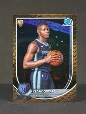 Cedroc Coward 2025-26 Bowman Chrome NBA RC Reptilian Refractor Rookie Grizzlies