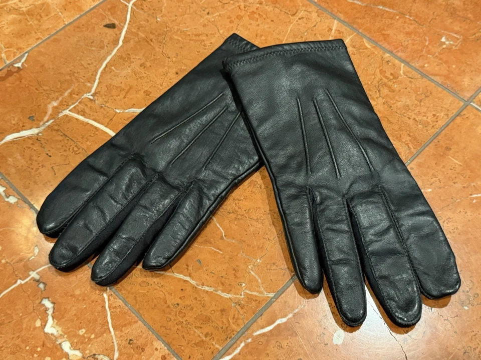 GUANTES DE CONDUCCIÓN FOWNES VINTAGE CUERO NEGRO FORRO ACRÍLICO AJUSTE M L WPL9522 USADOS EN EXCELENTE ESTADO Foto 3 de 4