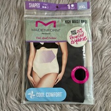 Maidenform Flexees High Waist Brief Shapewear Women's Size 2XL Black Soft