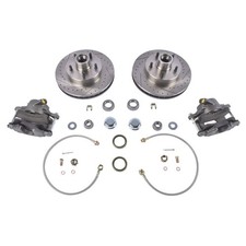 New Front Deluxe Disc Brake Kit Drilled Slotted For Chevy C10 Gmc Truck 73-87 New Front Deluxe Disc Brake Kit Drilled Slotted For Chevy C10 Gmc Truck 73-87