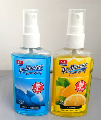 LEMON OCEAN AROMA Pump Spray High QUALITY AIR FRESHENER DISCRET PERFUME 2x 75ml
