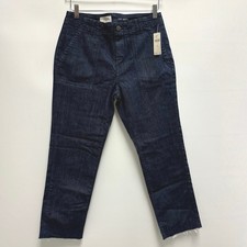 NWT Anthropologie Pilcro Dark Denim High Rise Raw Hem Jeans Sz 28