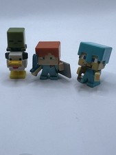 Minecraft Lot - Diamond Armor Steve Bow - Mattel Mini Figure 1" Mojang