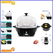 Egg Cooker for 7 Easy-to-Peel Eggs, Poaching & Omelets - Perfect for Families