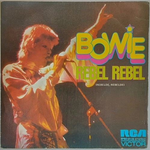 DAVID BOWIE – 1974 SPAIN WHITE Label PROMO Unique Picture Sleeve  – Rebel Rebel