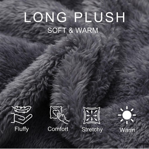 Mens Robe Big and Tall with Hood, Full Length Plush Robe for Men Long Fleece ... - Picture 6 of 7