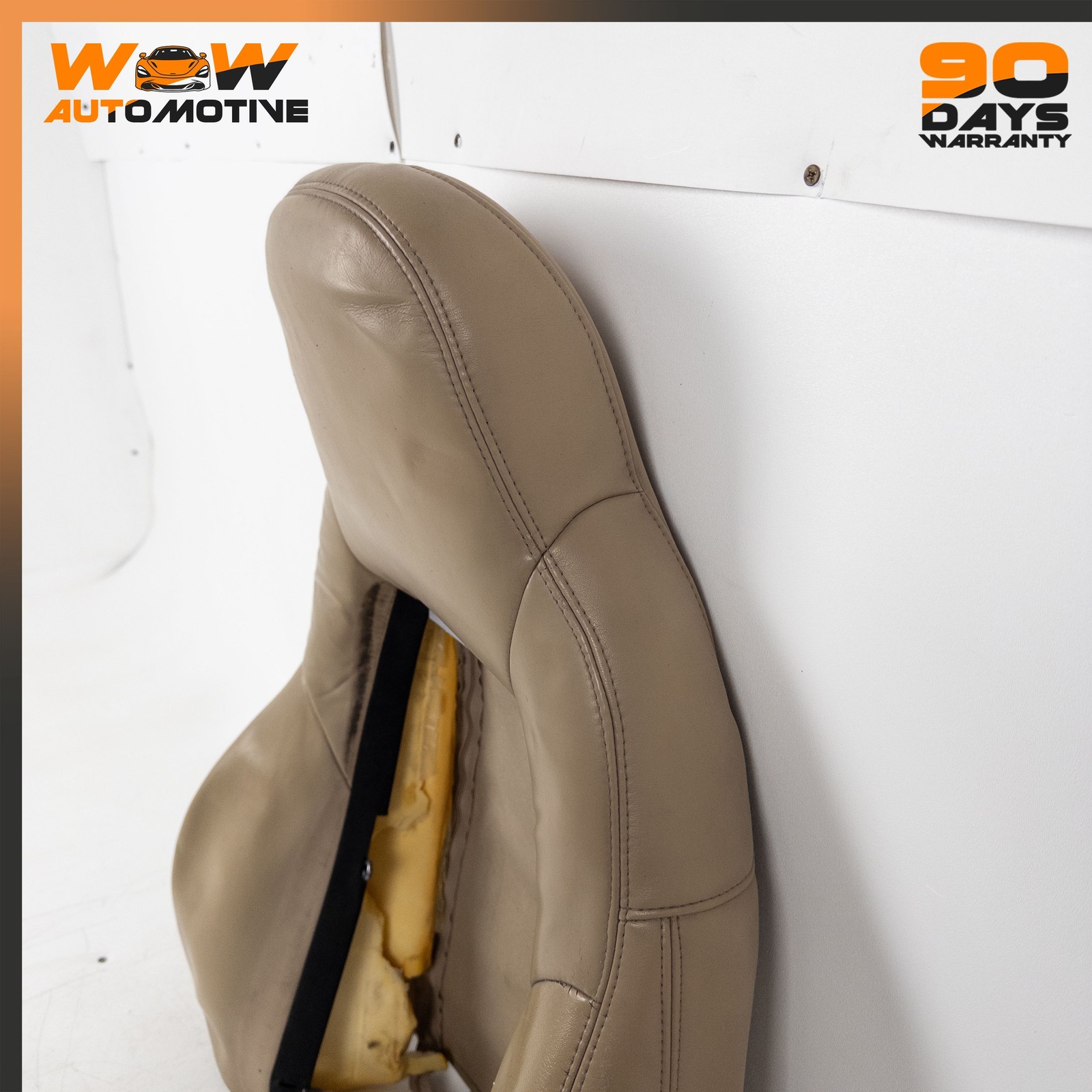 06-10 CHEVROLET CORVETTE C6 FRONT LEFT TOP UPPER SEAT CUSHION LEATHER BEIGE OEM