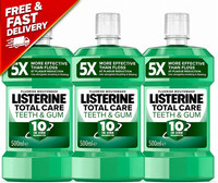 Listerine Total Care Teeth and Gum Mouthwash 500ml (Pack of 3)