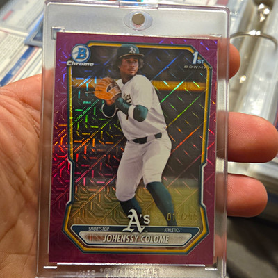 Topps 2026 Bowman Chrome Prospects Johenssy Colome 1st #BCP-160 Purple Mojo /299