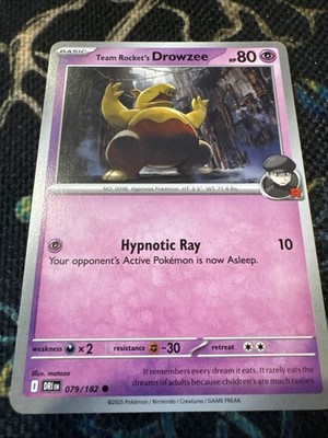 Pokémon Team Rocket's Drowzee 079/182 Common Sv10 Destined Rivals Basic 80 HP