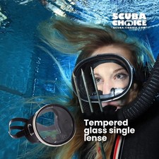 Scuba Diving Mask, Oval Tempered Glass Snorkel Mask with Comfortable Classic Rub